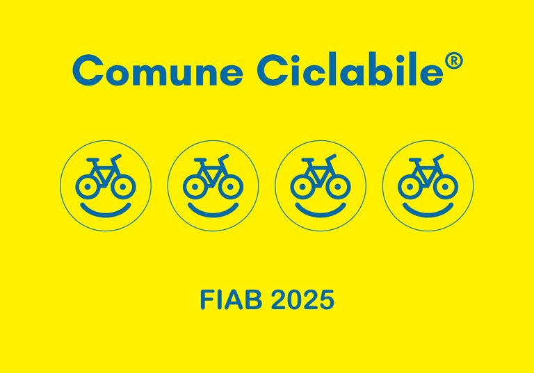 Alla città sono state conferite 4 bikesmile, un simbolo che conferma il benessere urbano e la fruibilità del territorio.
